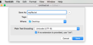 TextEdit Save Dialog